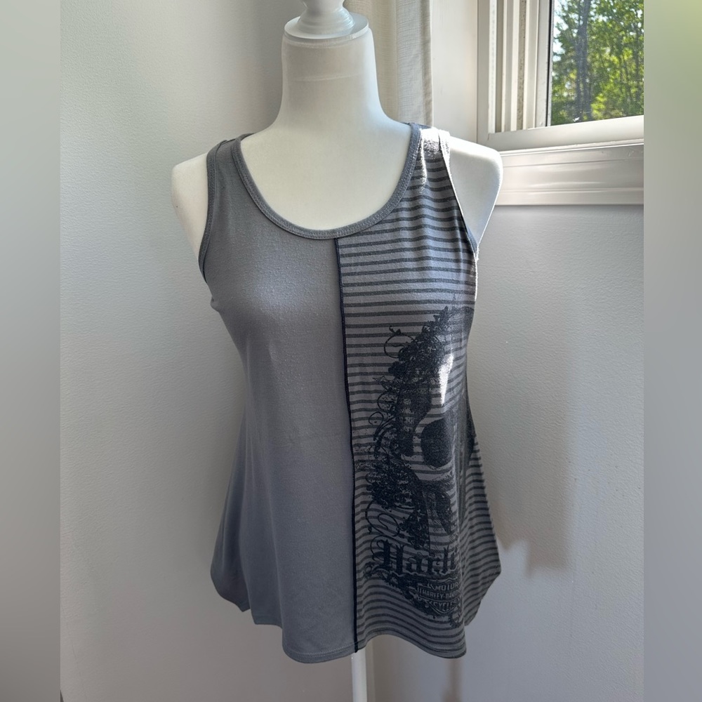 Smokey Mountain Harley Size Medium Tank skull and stripes